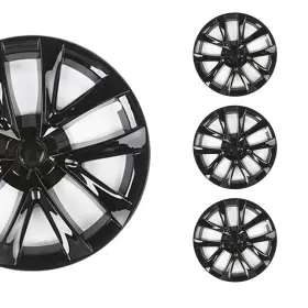 Cz-a100 -oto 18 For Tesla Model 3 2020-2024 Hubcap Abs Inch Gloss Bright Bla