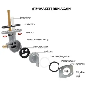 W35-gl1 1pz 741506622094 Fuel Valve Petcock Shut Off Replacement For Yamaha Warrior 350 Yf #2