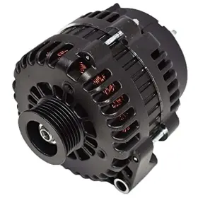 A1024bk A-team Performance Gm Ad244 Style High Output 220 Amp Alternator Black - Compatible With Chevr