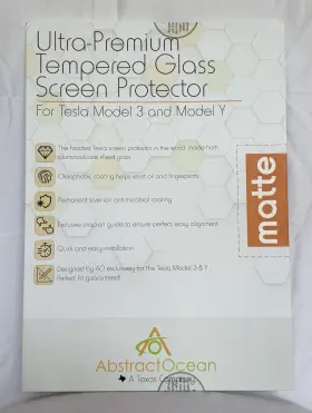 Abstract Ocean Scrn-m3-9h-matte-g4 Matte Tempered Glass Screen Protector Anti-fingerprint Tesla 3/y