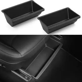 Abystar 699838170186 Under Seat Storage Box For 2026 Tesla Model Y Juniper Hidden Organizer Tray