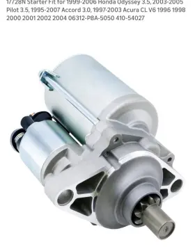 17728n Access Starter Fit For 1999-2006 Honda Odyssey 3.5 2003-2005 Pilot 1995