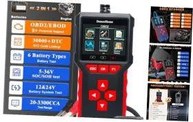Accp-dh77 Accp 3.2 Inch Big Screen 5 In 1 Obd2 Scanner Battery Tester 5-36v 20 Multicolored