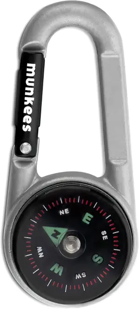 3135 Acecamp Carabiner Compass And Thermometer Small Pocket-sized Waterproof Gear