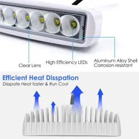 Acelane 791386796327 Led Boat Lights Marine Light Bar T-top Spreader White Flood #3