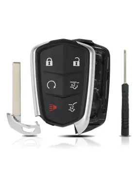 Wk-02991-suv Acstp Key Fob Shell Case Replacement Fit For Cadillac Escalade Esv 2015 2016 2017 2