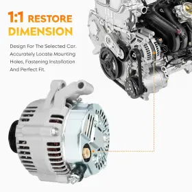 Aeagle 728205053057 Alternator Compatible With Jeep Grand Cherokee V8 4.7l 1999 2000 Dodge Duran #3