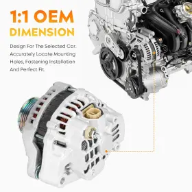 Amt01 Aeagle 728205053330 Alternator For Honda Civic And Acura El 2001 2002 2003 2004 2005 L4 1.7l #3