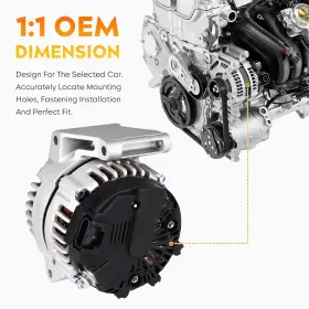Aeagle 786290510756 New Alternator For Chevy Cavalier Malibu Classic 2.2l 04-05 Pontiac Sunfire #3