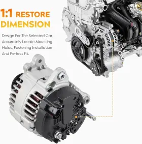Aealt008-999  Aeagle Alternator For Audi Tt Quattro L4 1.8l 2000-2006 Vw Beetle Golf Jetta 1.9l #3