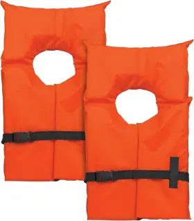Airhead 737826512379 Adult Type Ii Keyhole Life Jacket Multiple Colors And 2 Pack Orange