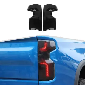 Amayum-18805 Amayum Tail Light Lamp Cover Smoked Black Taillight Rear Trim Decoration Fit F