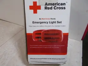 72021wm American Red Cross Roadside Flashing Emergency Led Lights With Magnetic Back 2pk