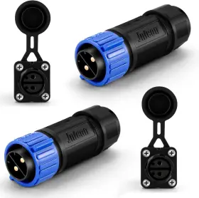 Ssu-220609-a Amylove 2 Sets Trolling Motor Plug Receptacle Set Marine Boat Power Blue