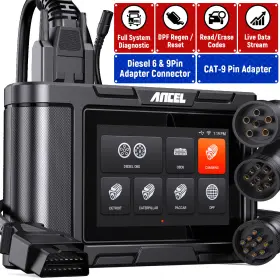 Ancel 259544466661 Heavy Duty Truck Diesel Scan Tool Dpf Regen Fit For Cummins Paccar Detroit Cat