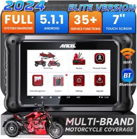 Mt700 Ancel 611677791469 Motorcycle All System Diagnostic Scan Tool Obd2 Scanner Oil Reset
