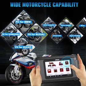 Ancel-mt500 Ancel Mt500 All System Motorcycle Diagnostic Scan Tool Obd2 Scanner Abs Tpms Oil #2