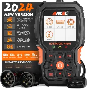 Hd601-pro Ancel All System Diesel Diagnostic Scan Tool Fits For Cummins Detroit Freightliner