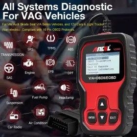 Vd700 Ancel Vd500 All System Oil Abs Srs Dpf Obd2 Scanner Code Reader Diagnostic #2
