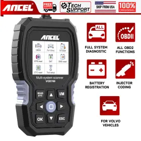 Vod700 Ancel Code Reader For Volvo Obd2 Scanner Full System Diagnostic Tool Tpms