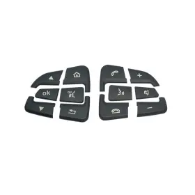 Y20220410ok Angelguoguo Car Steering Wheel Button Switch Trim Cover Sticker Fit For Merce