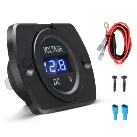Sp-2531-s Anina Car Voltmeter Gauge Monitor With Led Digital Display 12-24v Panel Mount