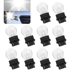 Anyybd2002-delete Anyhut 10 Pcs 3157 Car Bulb 12v Halogen Brake Light Tail Medium White