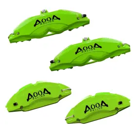 Aooa 736020175601 Green Brake Caliper Covers With Black Special Moulds Fits Tesla Mod