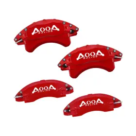 Wrx24-rw Aooa Caliper Covers Red With White Characters Aluminum Brake F
