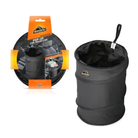 Aco7-1015-blk Armor All Car Trash Can 3.3 Gallon Pop-up Garbage Bin Waterproof Loop For