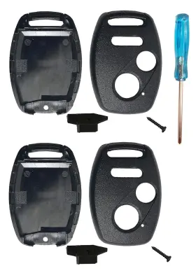 Arruweer 700401032456 3 Buttons Key Fob Shell Case Fit For Honda Civic Cr-v Crosstour Pilot Cr-