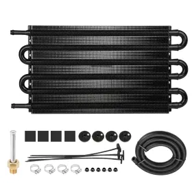Xw1023 Asioupart Upgrade Oil Cooler 6 Pass Aluminium Transmission 5/16 Inch Universal Rows