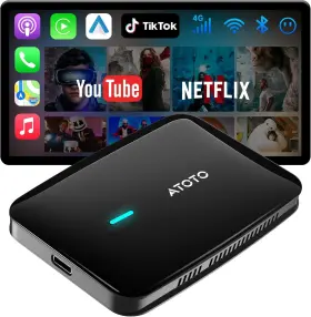 Atoto-cb4b Atoto Magic Ai Box Wireless Carplay&android Auto Adapter Drivechat Gps Dual Bt