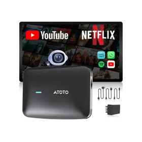 Cb4b-bk-s01 Atotomove Wireless Ai Box Carplay Adapter With Obd2 Scanner Car Video Streaming Plug &