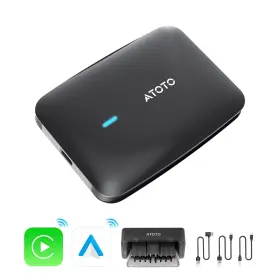 Cb4a-n-bk1 Atotona Portable Carplay Screen With Android Os Supports Carplay/android Auto Voice A
