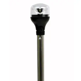 5551-pa20-7 Attwood Marine Lightarmor All-around Light - 20 Inch Aluminum Pole Black Vertical Composi