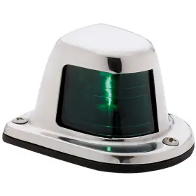 66319g7 Attwood Marine 1-mile Deck Mount Green Sidelight - 12v Stainless Steel Housing