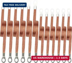 Auerllcy Straps-12 Ground Straps Kit - 10/12 Inch Universal Automotive Engine Wires Braided