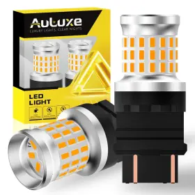 Al-030 Auluxe Upgraded 3157 Led Bulb 500% Super Bright And Amber Yellow Replacement For 315