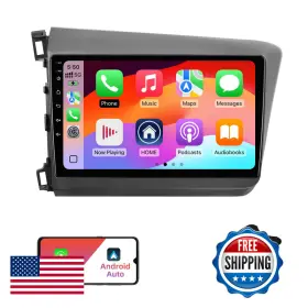 Aumume B0dfwf3357 232g Android 12 Double Din Car Stereo For Honda Civic 2012-2015 9 Inch
