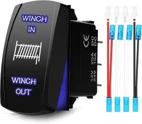 Xzrs004-b Auto Parts 7-pin Winch Rocker Switch Replacement For Polaris Utv Atv Rzr 800 900 Xp 1000 Tu
