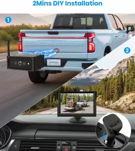 Solar4b Auto-vox 5 Inch 1080p Monitor Solar Magnetic Wireless Backup Rear View Camera System #2