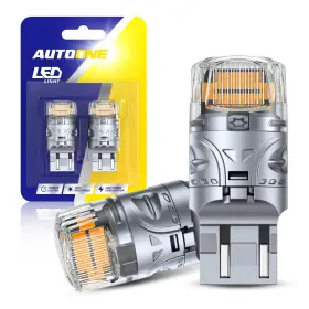 7443-brs-y2-silver Autoone Upgraded 7443 7440 Led Bulb Amber Yellow For Turn Signal Lights 500%
