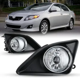 Autowiki 797805088295 Fog Lights For Toyota Corolla 2009-2010 Light Assembly 2pcs Oem Rep