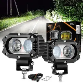 Zd000600ves Auxbeam 4in 60w Led Pod For Truck Super Bright Offroad Driving Spot Beam 2pc