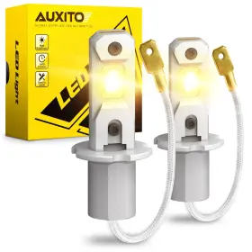Auxito-usgfh3gy2 Auxito H3 Led Fog Light Bulbs 3000k Yellow Super Penetration 1 Mini Size