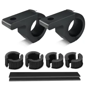 Am-2pmbk Avenemark 2 Pack Led Light Bar Mounts 0.75/1/1.25 Inch Roll Clamps Bull