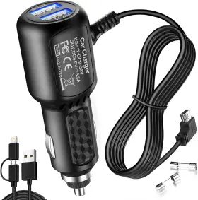 Bangjia 784851346783 Dash Cam Charger Mini Usb Best Dual Compatible With Black