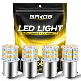 Bango-4pcs-54smd-1156-amber Bango 1156 Led Bulb Amber Turn Signal Light 1141 1003 7506 Ba15s Super Brigh