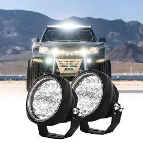 Amz-003-80w Bansit Led Fog Round Lights 2pcs 5 Inch 80w Waterproof Replacement Foglights Driving